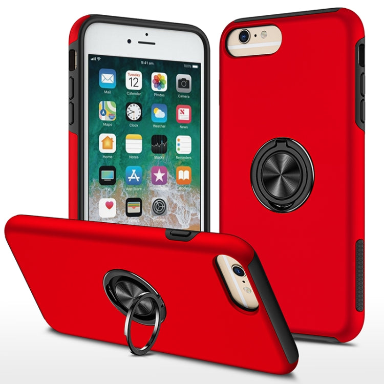 PC + TPU Shockproof Magnetic Protective Case with Invisible Ring Holder