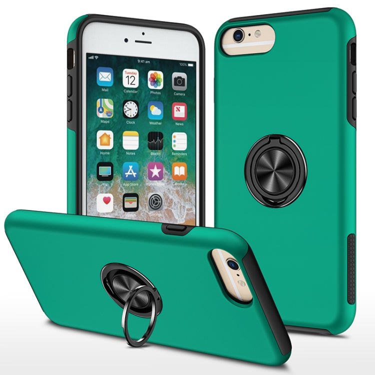 PC + TPU Shockproof Magnetic Protective Case with Invisible Ring Holder