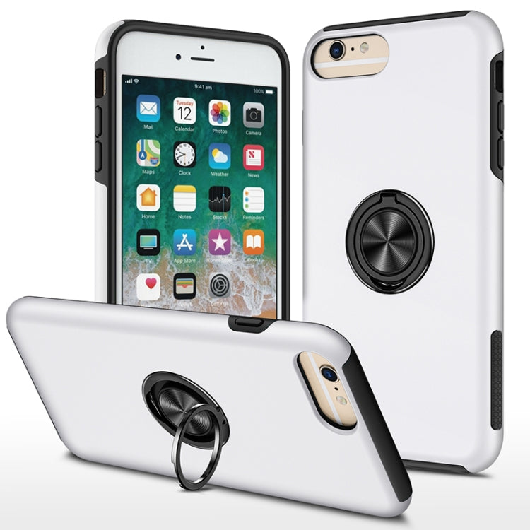 PC + TPU Shockproof Magnetic Protective Case with Invisible Ring Holder