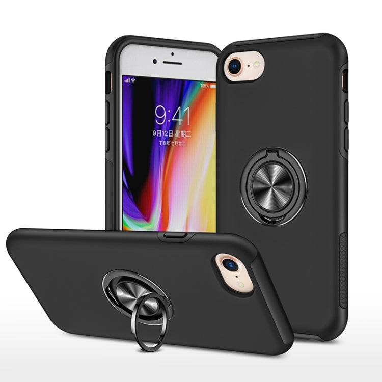 PC + TPU Shockproof Magnetic Protective Case with Invisible Ring Holder
