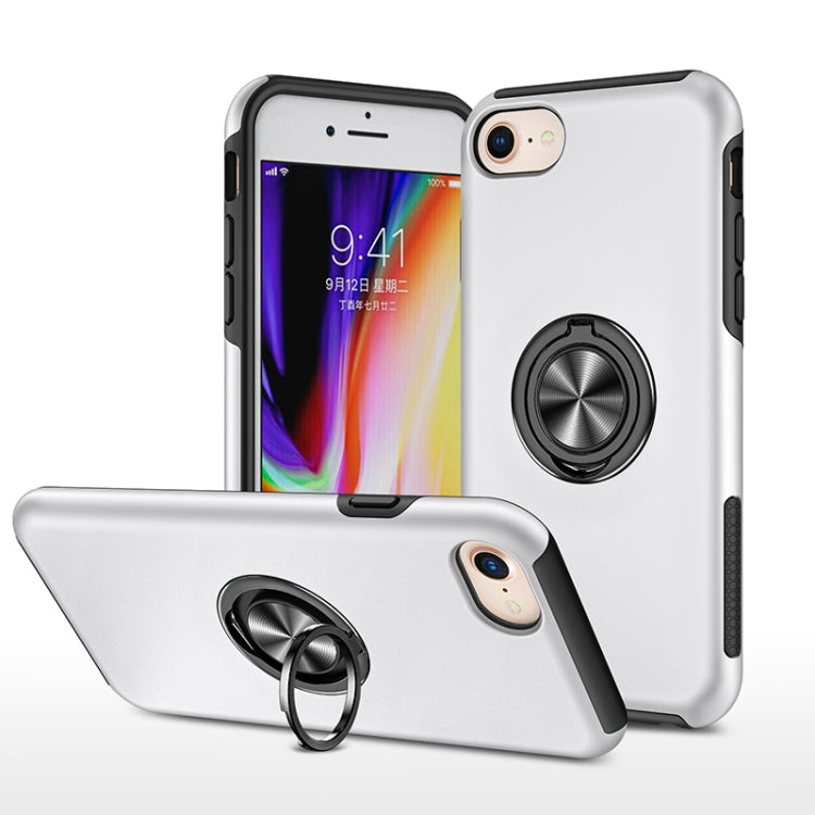 PC + TPU Shockproof Magnetic Protective Case with Invisible Ring Holder