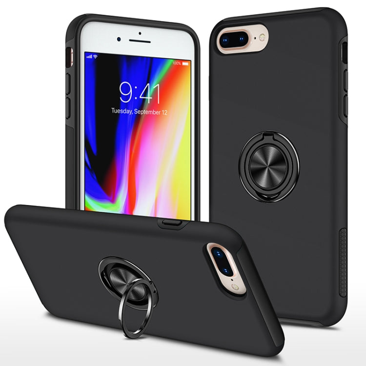 PC + TPU Shockproof Magnetic Protective Case with Invisible Ring Holder