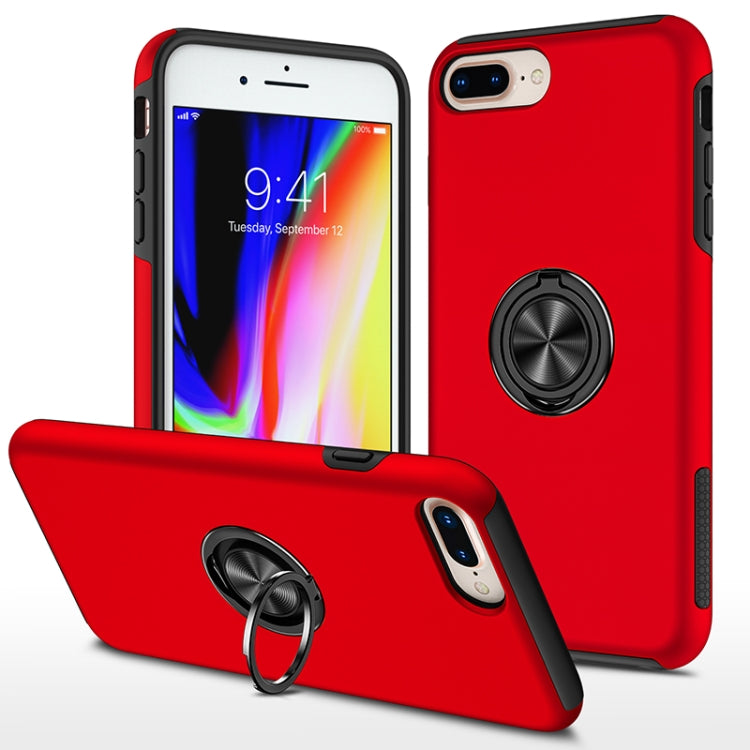 PC + TPU Shockproof Magnetic Protective Case with Invisible Ring Holder