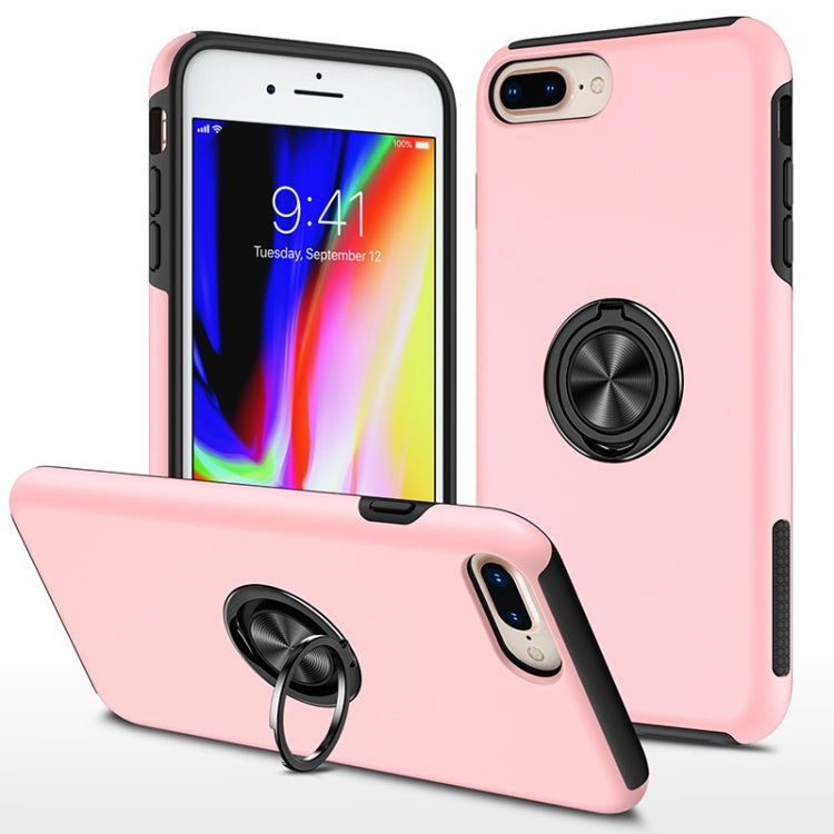 PC + TPU Shockproof Magnetic Protective Case with Invisible Ring Holder