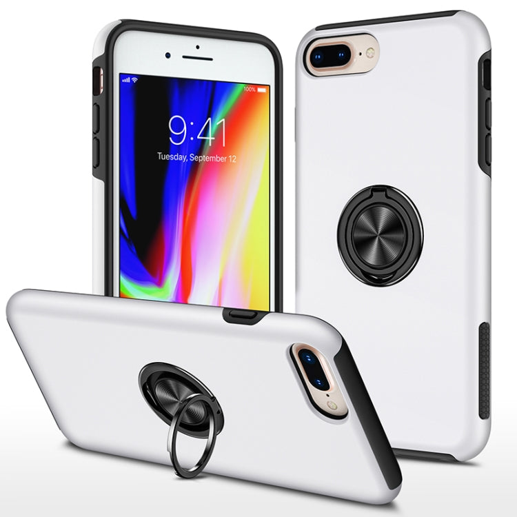 PC + TPU Shockproof Magnetic Protective Case with Invisible Ring Holder