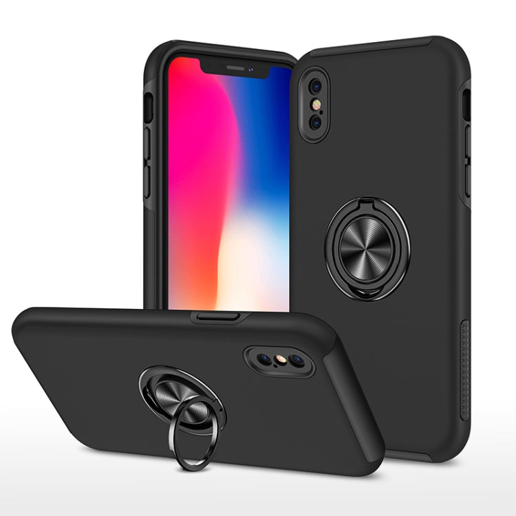 PC + TPU Shockproof Magnetic Protective Case with Invisible Ring Holder