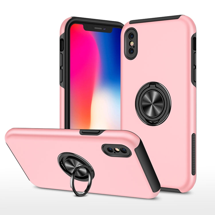PC + TPU Shockproof Magnetic Protective Case with Invisible Ring Holder