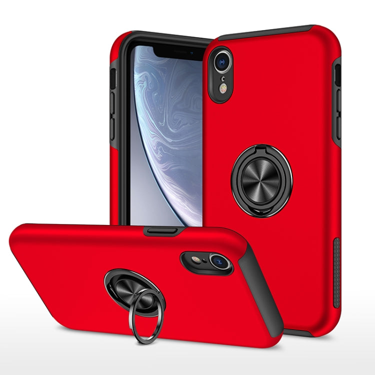 PC + TPU Shockproof Magnetic Protective Case with Invisible Ring Holder