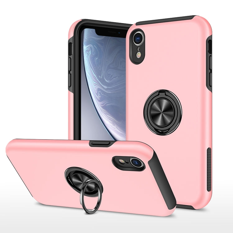 PC + TPU Shockproof Magnetic Protective Case with Invisible Ring Holder