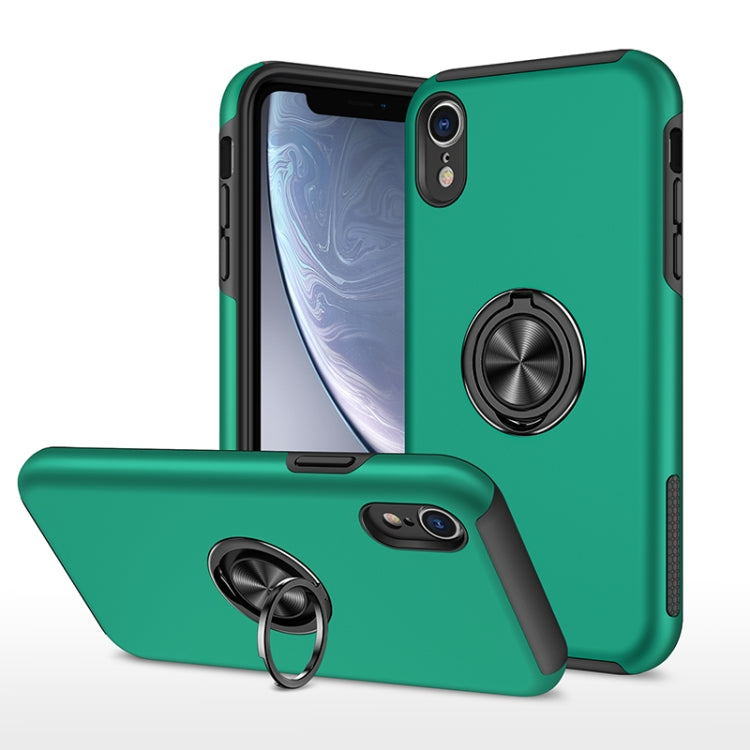 PC + TPU Shockproof Magnetic Protective Case with Invisible Ring Holder