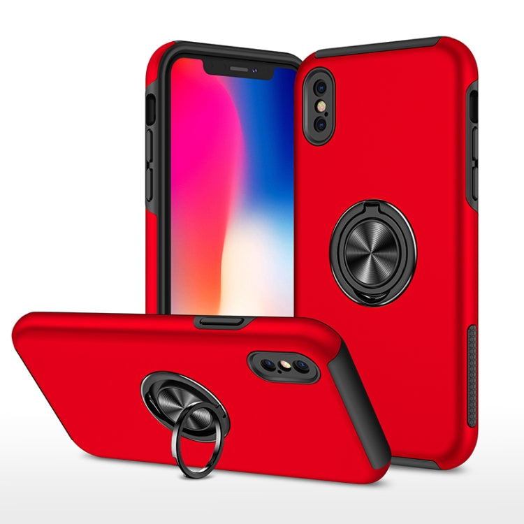 PC + TPU Shockproof Magnetic Protective Case with Invisible Ring Holder