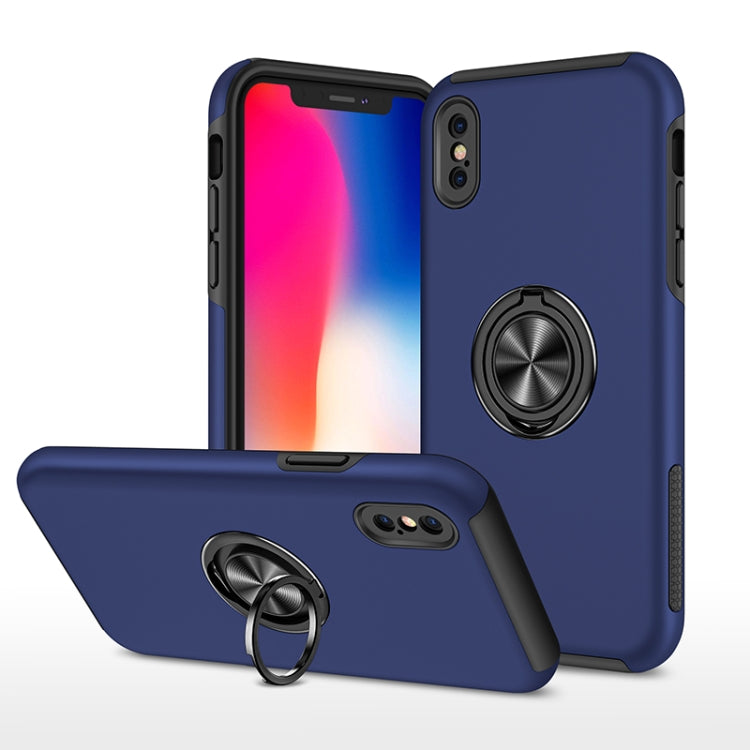 PC + TPU Shockproof Magnetic Protective Case with Invisible Ring Holder