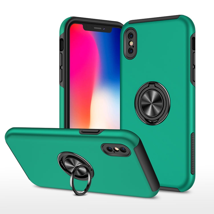 PC + TPU Shockproof Magnetic Protective Case with Invisible Ring Holder