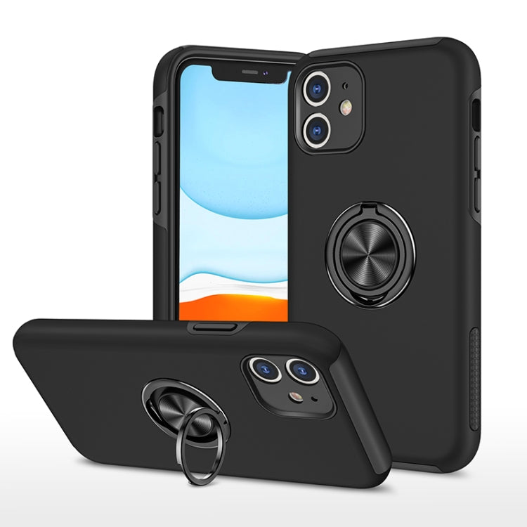 PC + TPU Shockproof Magnetic Protective Case with Invisible Ring Holder