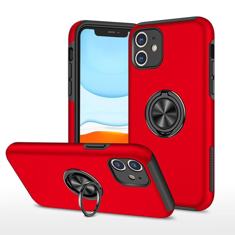 PC + TPU Shockproof Magnetic Protective Case with Invisible Ring Holder