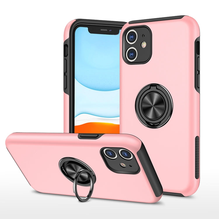 PC + TPU Shockproof Magnetic Protective Case with Invisible Ring Holder
