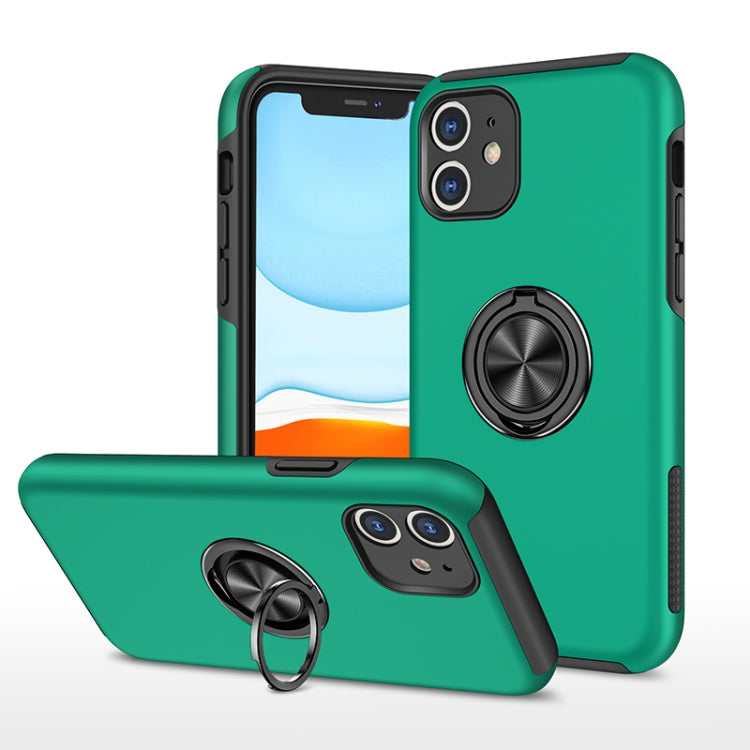 PC + TPU Shockproof Magnetic Protective Case with Invisible Ring Holder