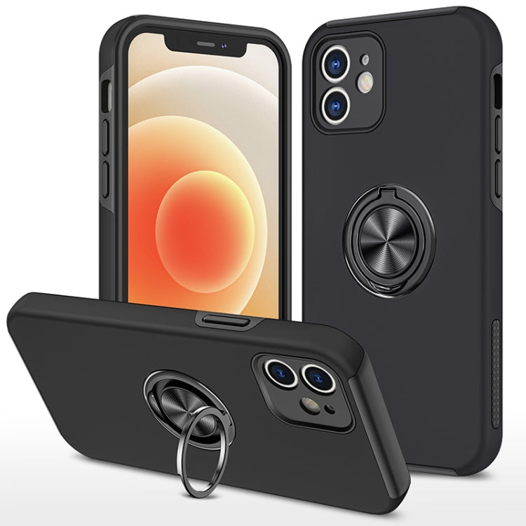 PC + TPU Shockproof Magnetic Protective Case with Invisible Ring Holder