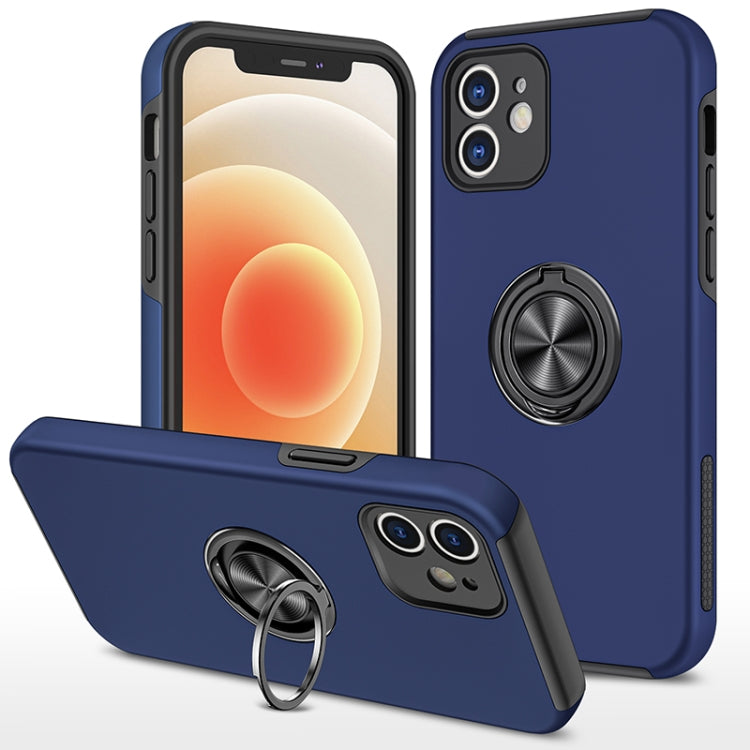 PC + TPU Shockproof Magnetic Protective Case with Invisible Ring Holder