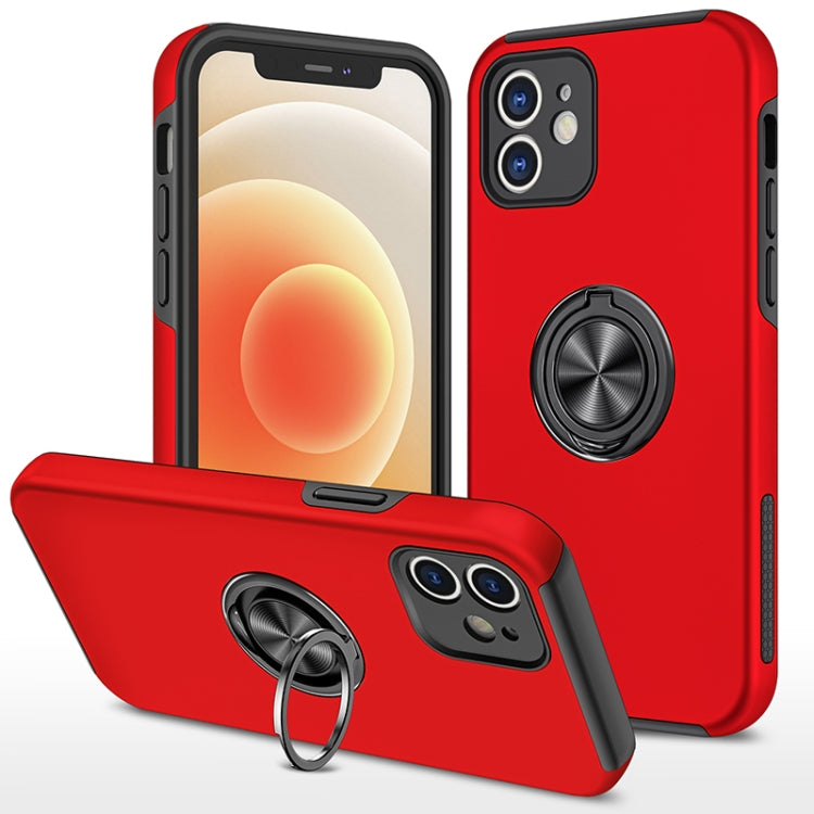 PC + TPU Shockproof Magnetic Protective Case with Invisible Ring Holder