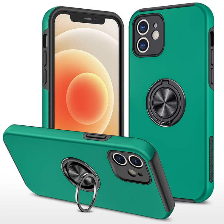 PC + TPU Shockproof Magnetic Protective Case with Invisible Ring Holder