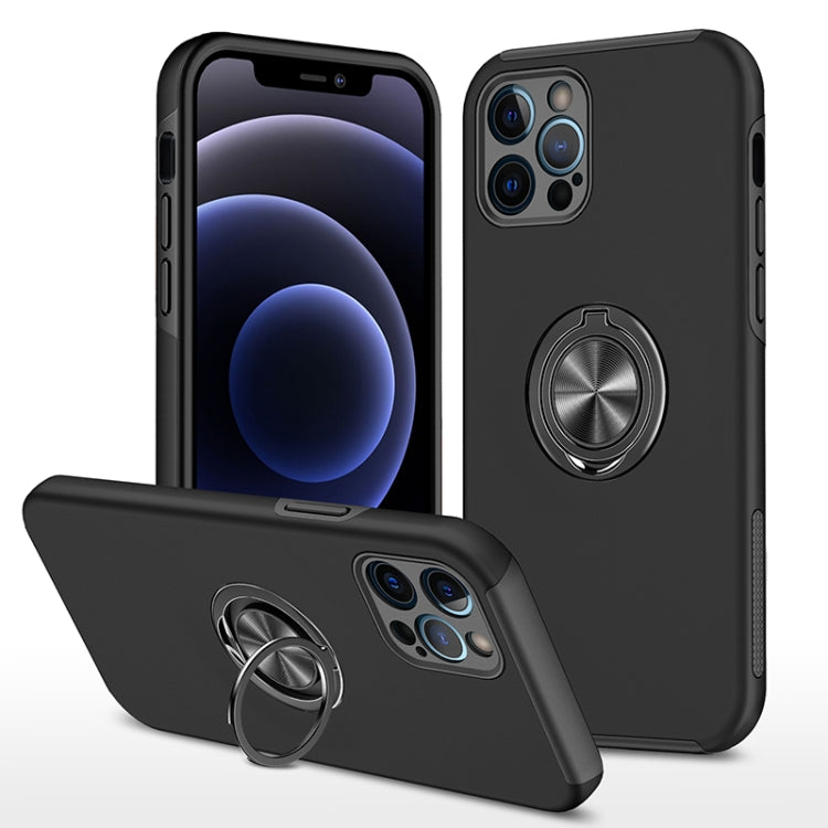 PC + TPU Shockproof Magnetic Protective Case with Invisible Ring Holder
