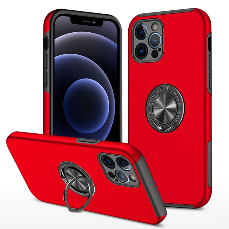 PC + TPU Shockproof Magnetic Protective Case with Invisible Ring Holder