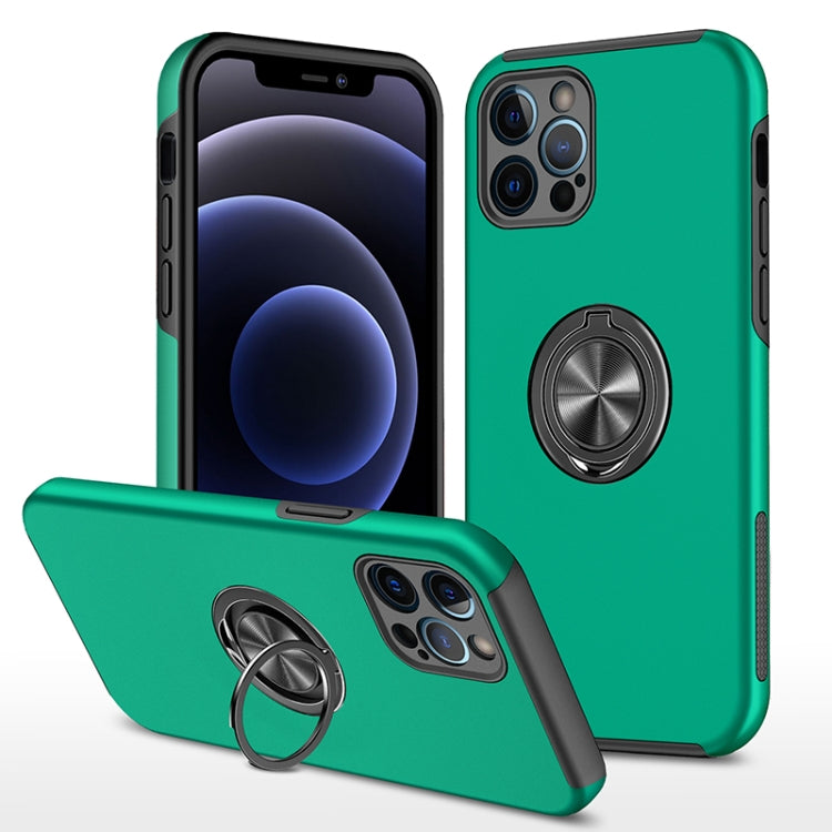 PC + TPU Shockproof Magnetic Protective Case with Invisible Ring Holder