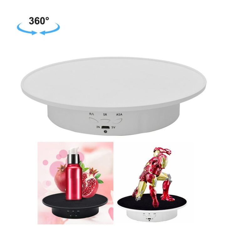 20cm USB Electric Rotating Turntable Display Stand Video Shooting Props Turntable for Photography, Load: 8kg