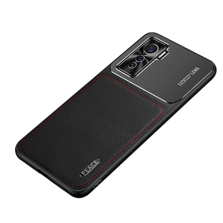 Frosted Metal + Leather Texture Protective Case
