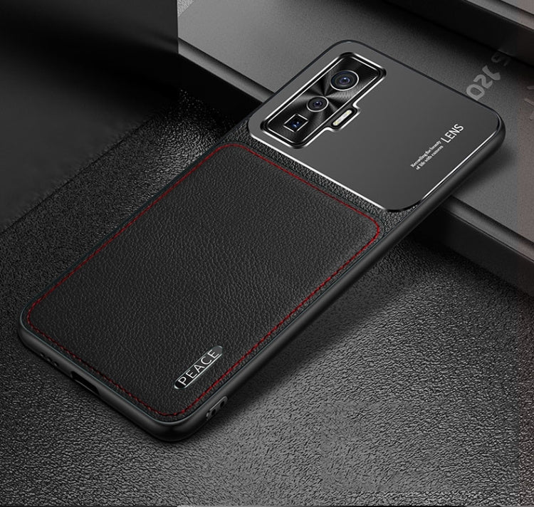 Frosted Metal + Leather Texture Protective Case