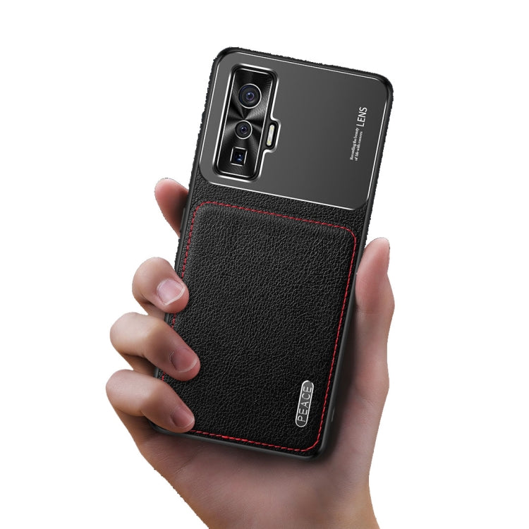 Frosted Metal + Leather Texture Protective Case