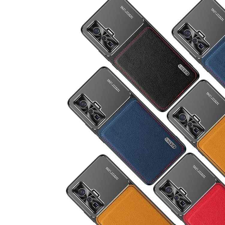 Frosted Metal + Leather Texture Protective Case