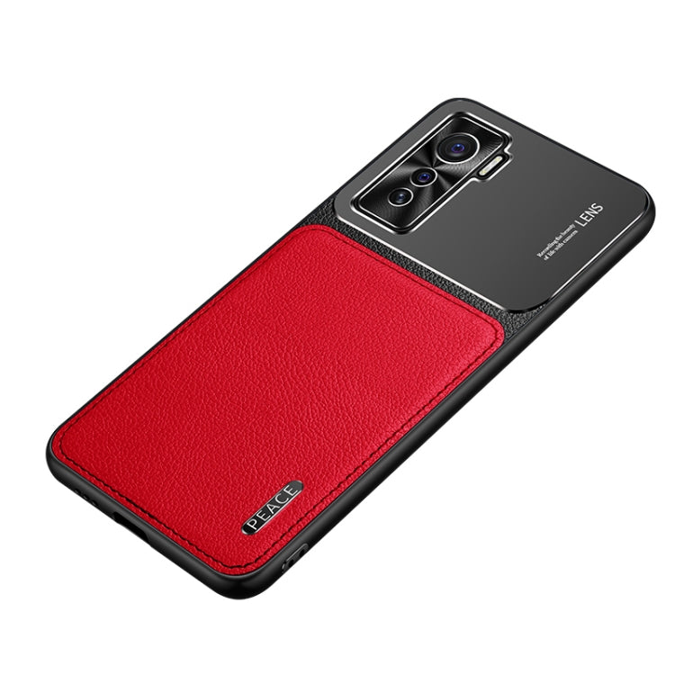 Frosted Metal + Leather Texture Protective Case