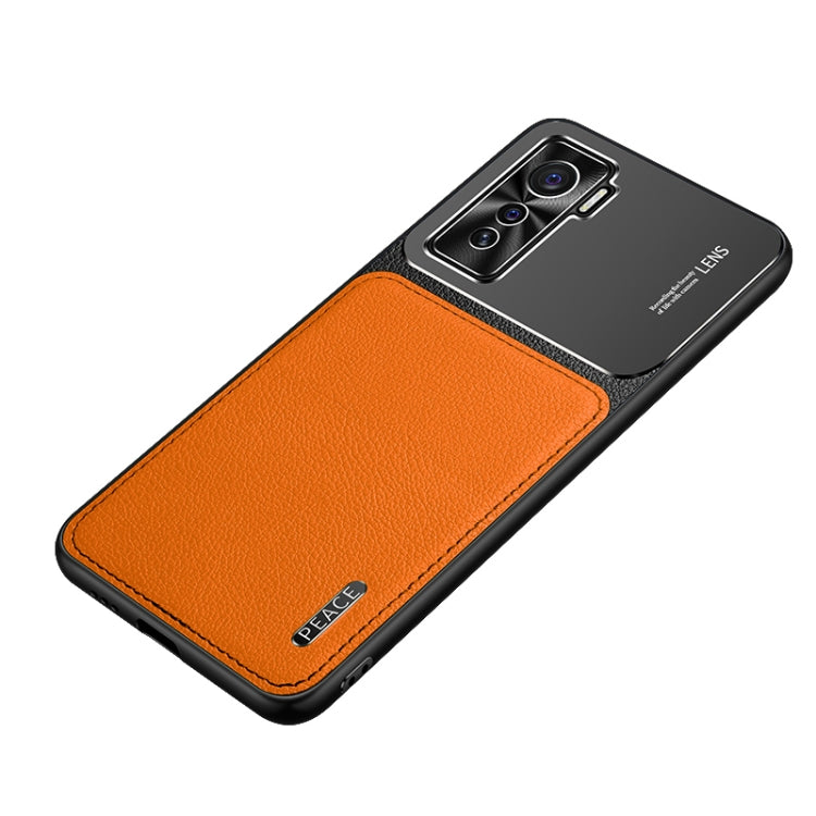 Frosted Metal + Leather Texture Protective Case