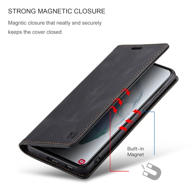AutSpace A01 Retro Skin-feel Crazy Horse Texture Horizontal Flip Leather Case with Holder & Card Slots & Wallet & RFID