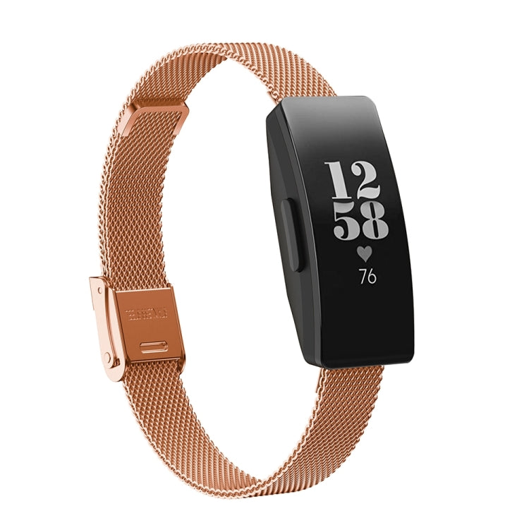 For Fitbit Inspire / Inspire HR / Ace 2 Double Insurance Buckle Milanese Replacement Strap Watchband