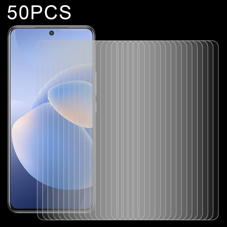 50 PCS 0.26mm 9H 2.5D Tempered Glass Film