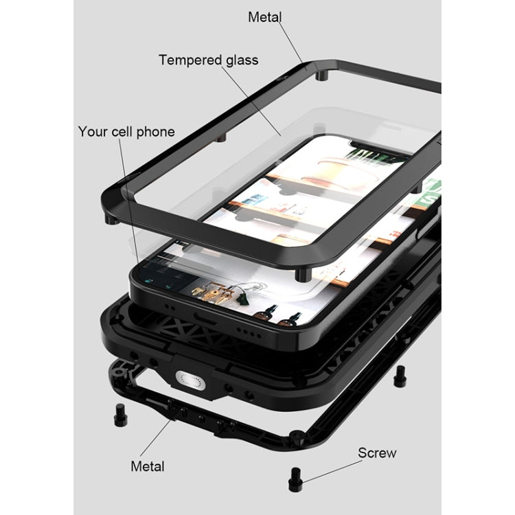 LOVE MEI Metal Shockproof Waterproof Dustproof Protective Case