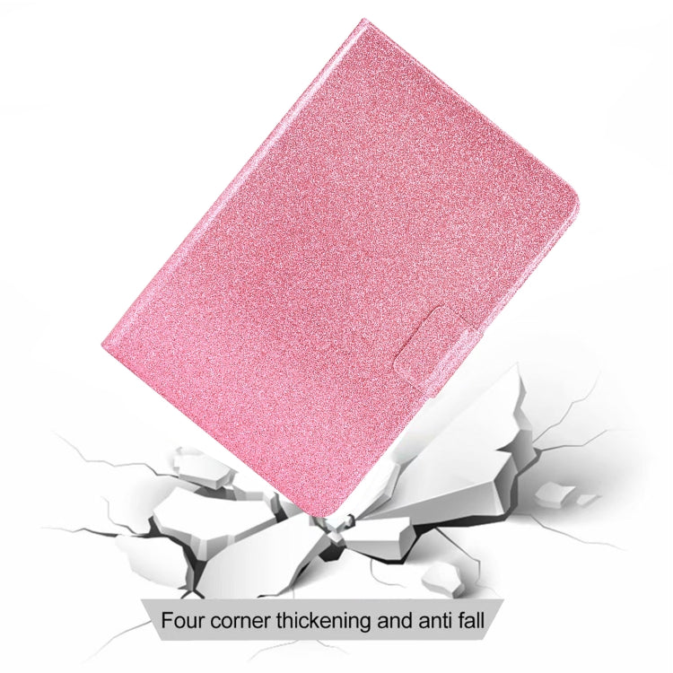 Glitter Horizontal Flip Leather Case with Holder & Card Slots