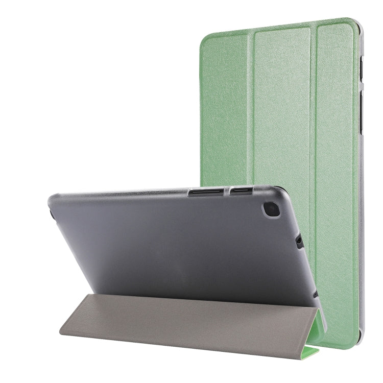 Silk Texture Three-fold Horizontal Flip Leather Case with Holder & Pen Slot