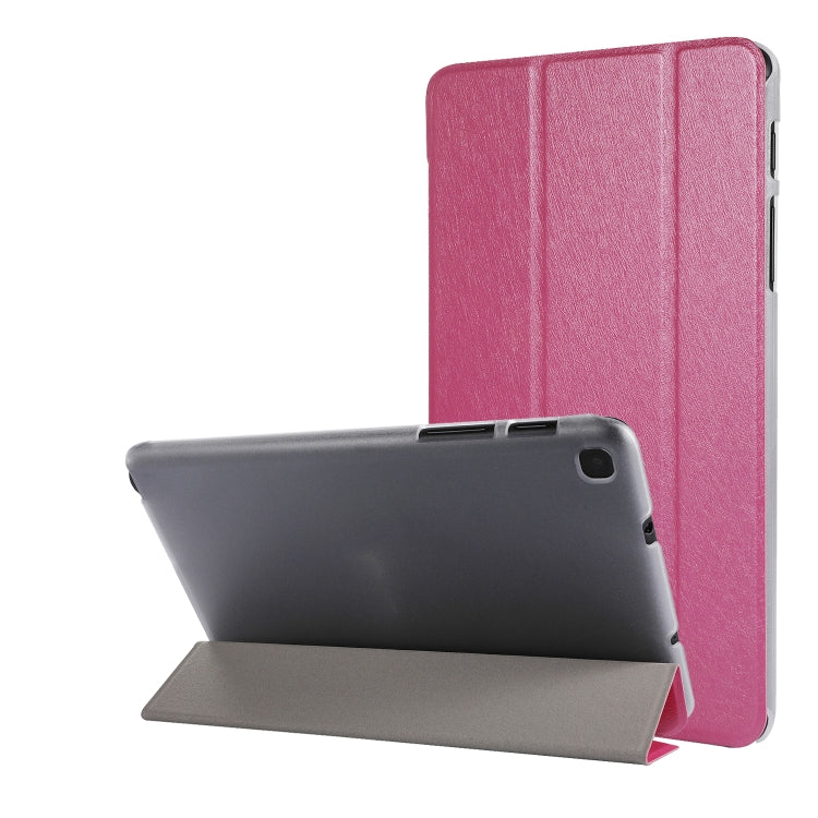Silk Texture Three-fold Horizontal Flip Leather Case with Holder & Pen Slot