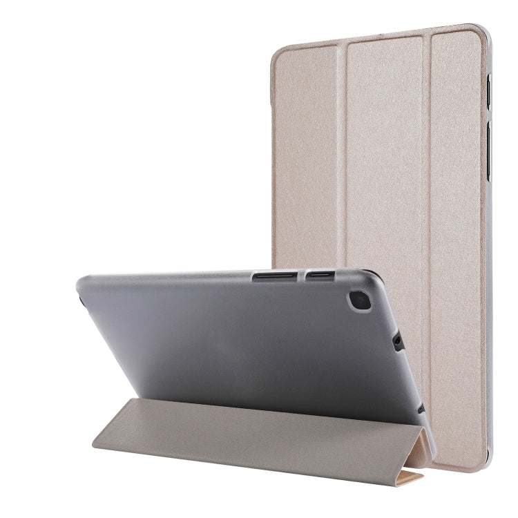 Silk Texture Three-fold Horizontal Flip Leather Case with Holder & Pen Slot