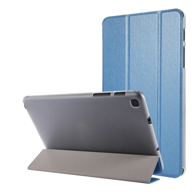Silk Texture Three-fold Horizontal Flip Leather Case with Holder & Pen Slot