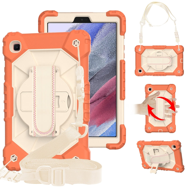 Contrast Color Robot Shockproof Silicon + PC Protective Case with Holder & Shoulder Strap