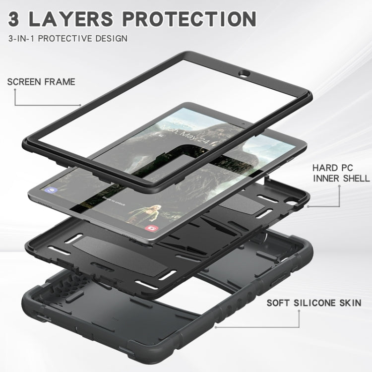 3-Layer Protection Screen Frame + PC + Silicone Shockproof Combination Case with Holder