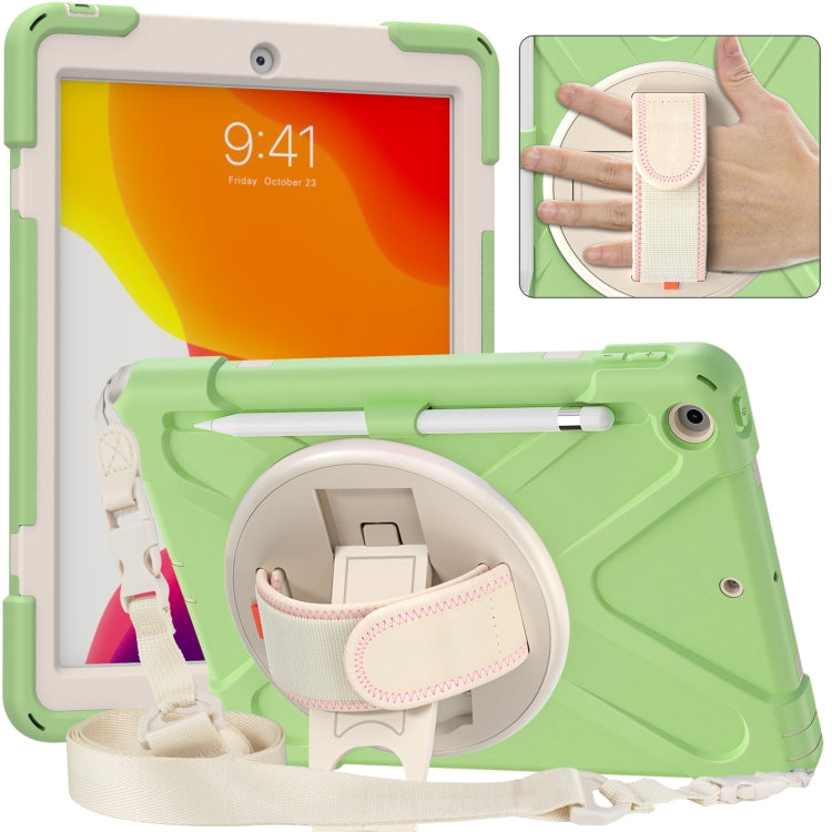 Pure Color Silicone + PC Protective Case with Holder & Shoulder Strap