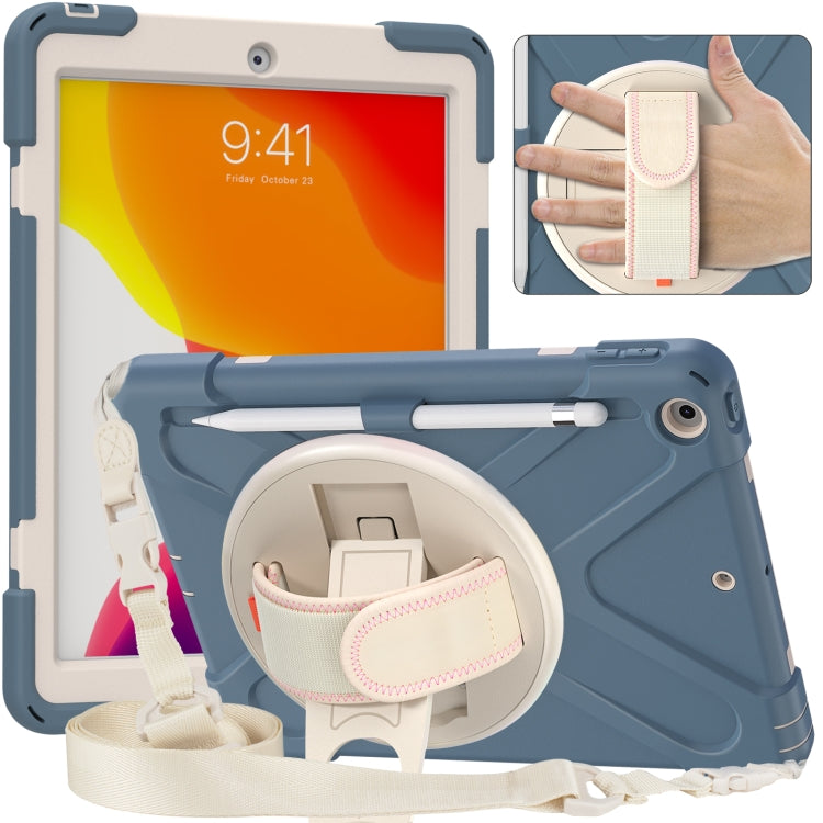 Pure Color Silicone + PC Protective Case with Holder & Shoulder Strap