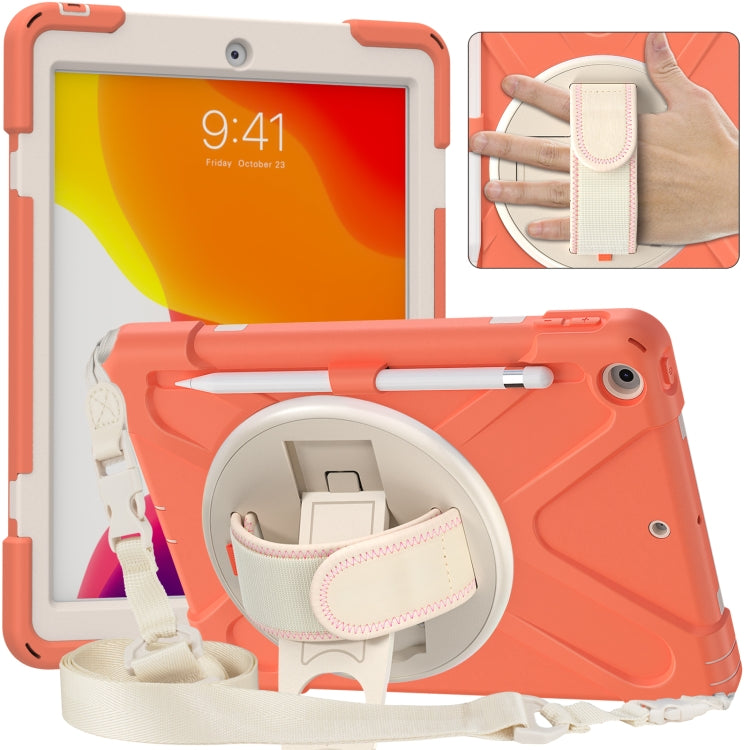 Pure Color Silicone + PC Protective Case with Holder & Shoulder Strap