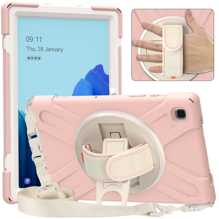 Pure Color Silicone + PC Protective Case with Holder & Shoulder Strap